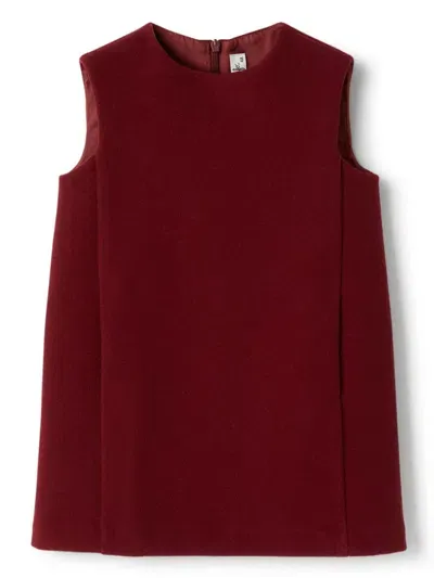 Il Gufo Kids' A-line Pleated Dress In Red