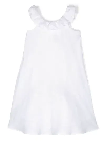 Il Gufo Kids' Abito Midi Con Fiocco In White