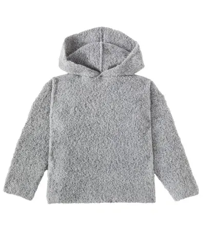 Il Gufo Kids' Alpaca Wool-blend Hoodie In Grau