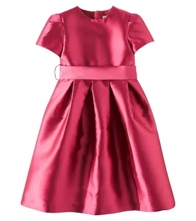 Il Gufo Kids' Bow-detail Dress In Red