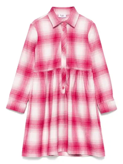 Il Gufo Kids' Checked Dress In Pink