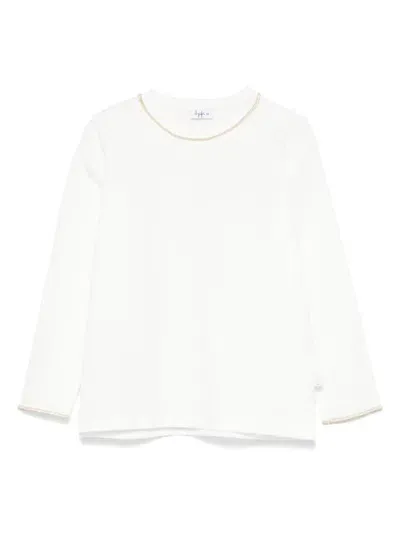 Il Gufo Kids' Lurex-detailing T-shirt In White