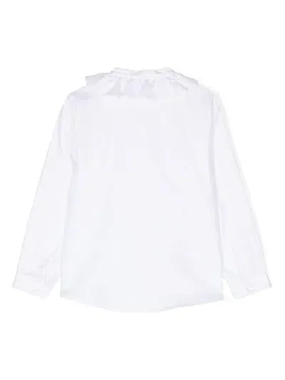 Il Gufo Kids' Ruffle-collar Shirt In White