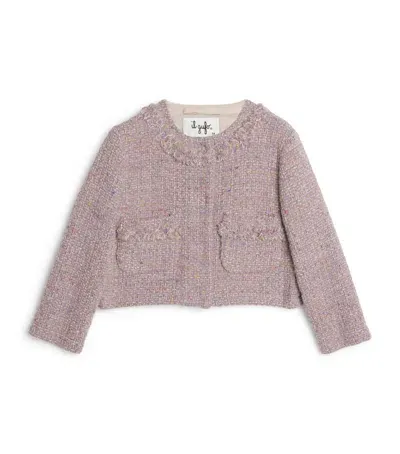 Il Gufo Kids' Tweed Jacket In Purple