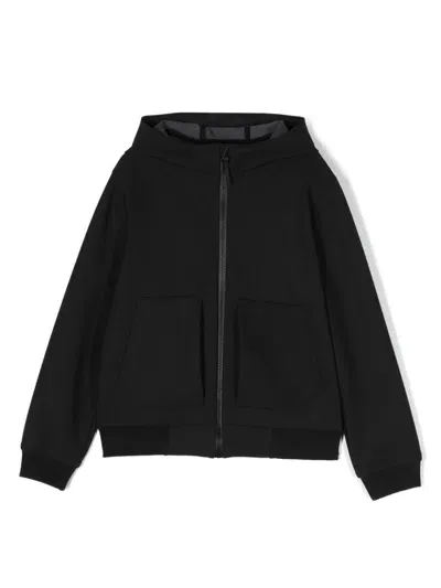 Il Gufo Kids' Kapuzenjacke Mit Taschen In Black