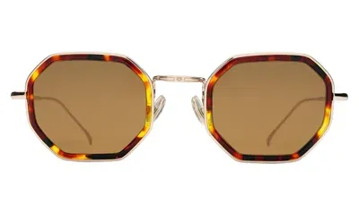 Illesteva Dylan Tate Sunglasses In Brown