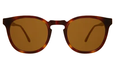 Illesteva Eldridge Sunglasses In Sand / Gold Flat Mirror