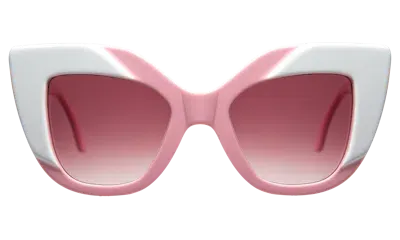 Illesteva Juliette Sunglasses In Pink White / Rose Gradient