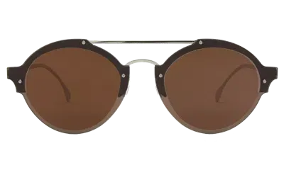 Illesteva Malpensa Sunglasses In Bronze/silver / Brown