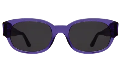 Illesteva Montreal Sunglasses In Violet / Grey Flat