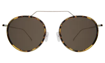 Illesteva Wynwood Ace Sunglasses In Tortoise/silver / Grey Flat