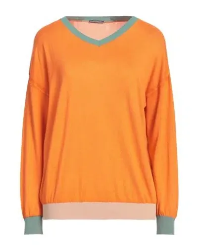 In Bed With You Cotton Blend Jumper In Orange