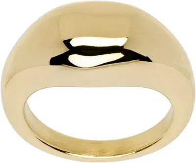 In Gold We Trust Paris Gold Metal Drop Ring