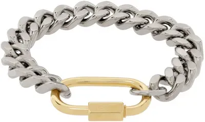 In Gold We Trust Paris Silver Chain Bracelet In Palladium