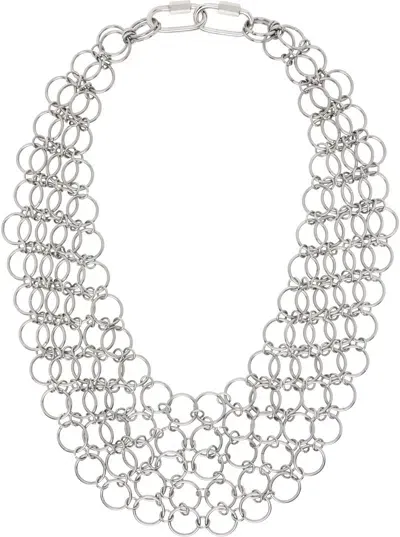 In Gold We Trust Paris Silver Chainmail Necklace In Palladium