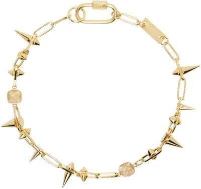 In Gold We Trust Paris Ssense Exclusive Gold Bold Spike Necklace