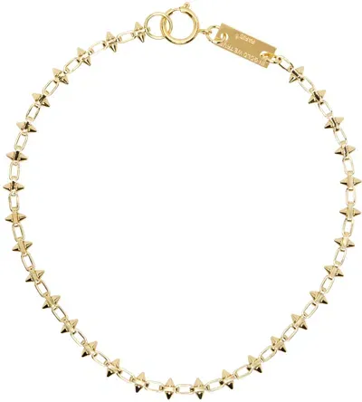 In Gold We Trust Paris Ssense Exclusive Gold Thin Spike Necklace