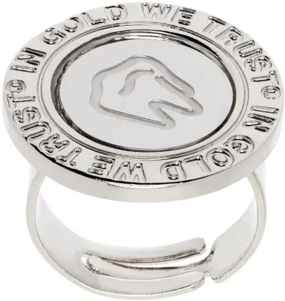 In Gold We Trust Paris Ssense Exclusive Silver Signet Ring