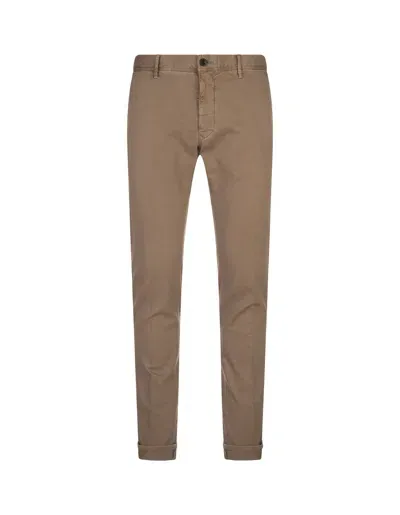 Incotex Caramel Brown Slim Fit Chino Trousers