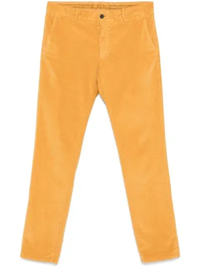 Incotex Corduroy Chinos In Orange