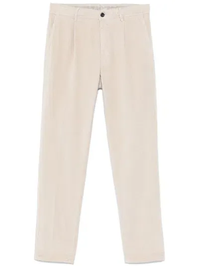 Incotex Corduroy Trousers In Neutrals