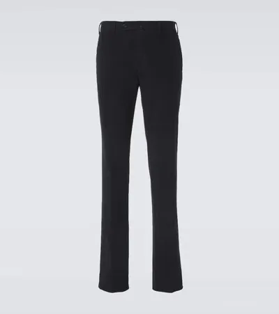 Incotex Mid-rise Stretch-cotton Straight-leg Chinos In Blue