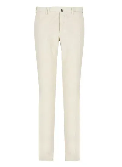 Incotex Cotton Pants In Ivory