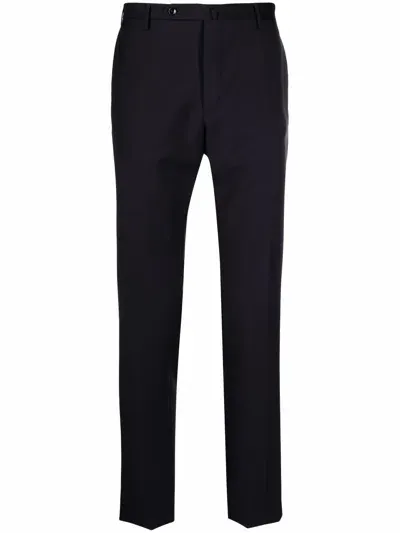 Incotex Cotton-virgin Wool Blend Chinos In Blau