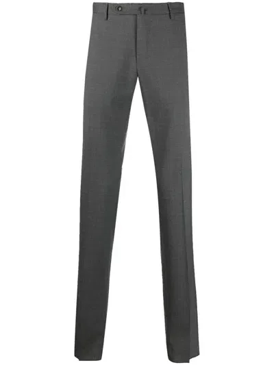 Incotex Grey Virgin Wool Slim-fit Tailored Trousers