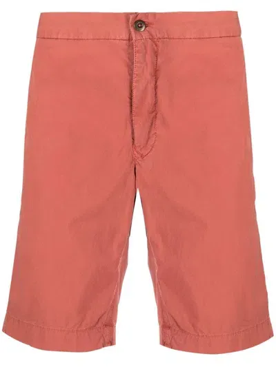 Incotex Knee-length Chino Shorts In Red