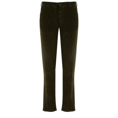 Incotex Mid Rise Corduroy Trousers In Brown