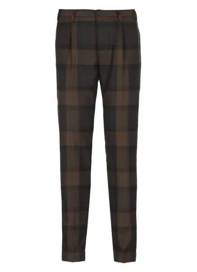 Incotex Virgin Wool Trousers In Brown