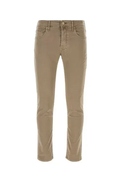 Incotex Pistachio Green Cotton Pant In Tortora