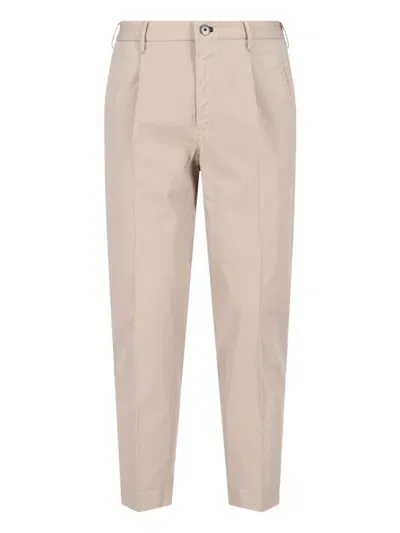 Incotex Pleated Pants In Cream