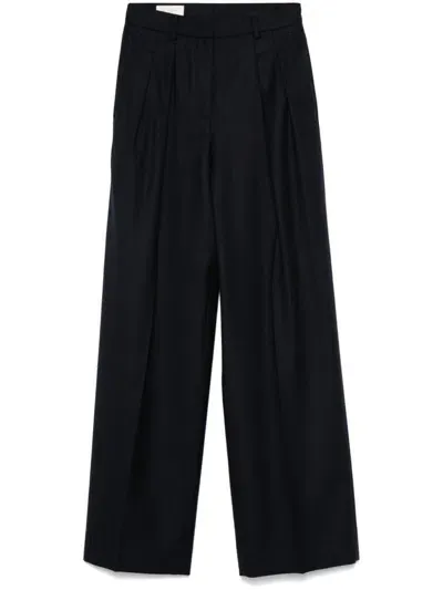 Incotex Pleated Wool Tailored Pants Clothing In Blue