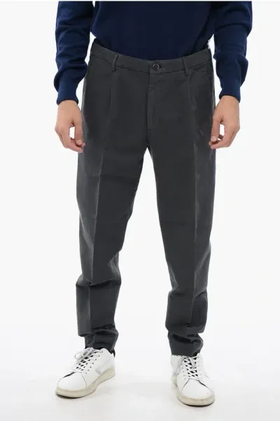 Incotex Regularwaist Solid Color Chinos Pants