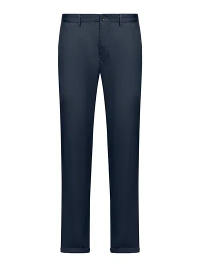 Incotex Slim Cotton Trousers In Blue