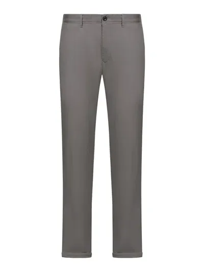 Incotex Slim Cotton Trousers In Grey