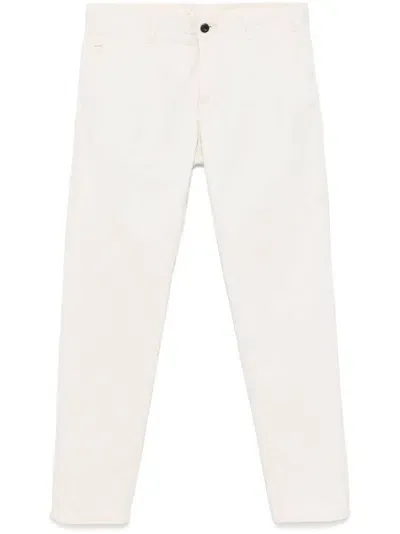 Incotex Slim-cut Chino Trousers In Beige