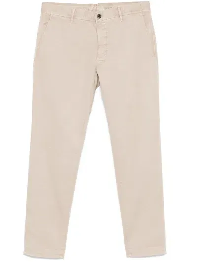 Incotex Slim-cut Chino Trousers In Nude