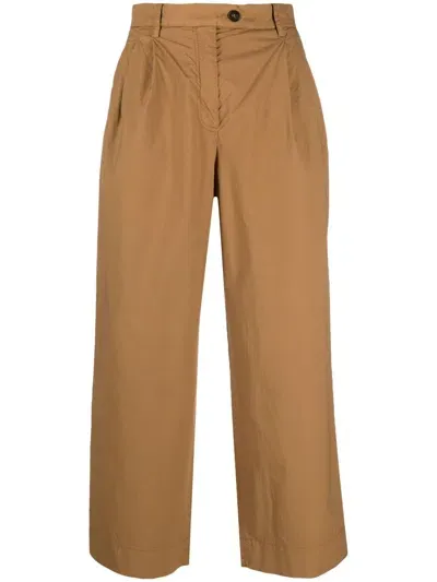 Incotex Straight-leg Cotton Trousers In Brown