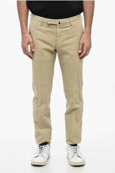 Incotex Stretch Fabric Slim Fit Chino Pants In Brown