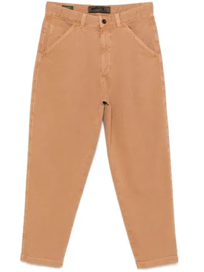 Incotex Tapered-leg Chinos In Brown