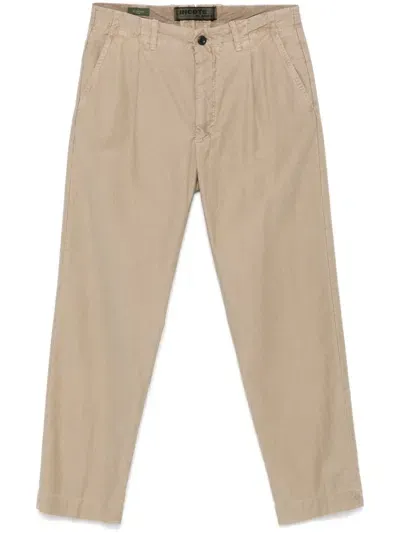 Incotex Tapered Trousers In Brown