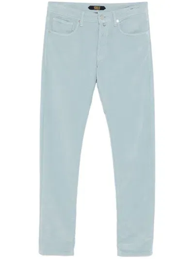 Incotex Textured Trousers In Blue