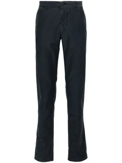 Incotex Trousers In Ner+bianco Nero Grig