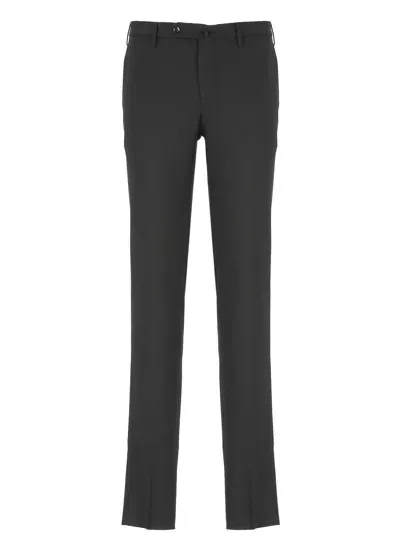 Incotex Wool Trousers In Black