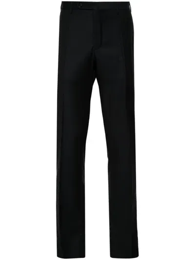 Incotex Wool Trousers In Blue