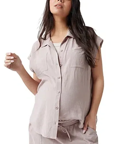 Ingrid & Isabel Maternity Breeze Shirt In Etherea