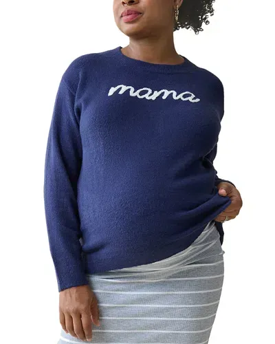 Ingrid & Isabel Maternity Mama Sweater In Navy